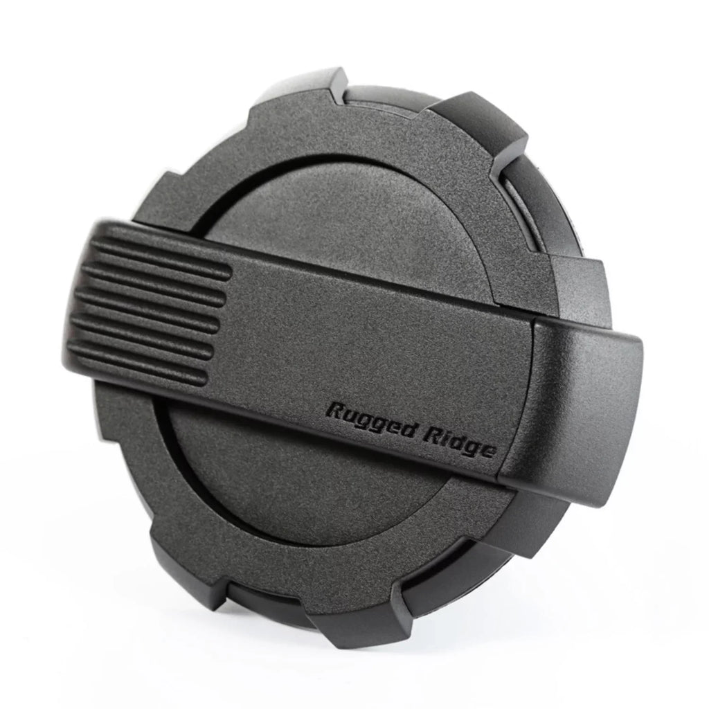 Rugged Ridge by RealTruck | 11425.12 Elite Gas Cap Door, Non-Lock, Dark 2007-2018 Jeep Wrangler JK Compatible with Select: 2008, 2015-2018 Jeep Wrangler Unlimited