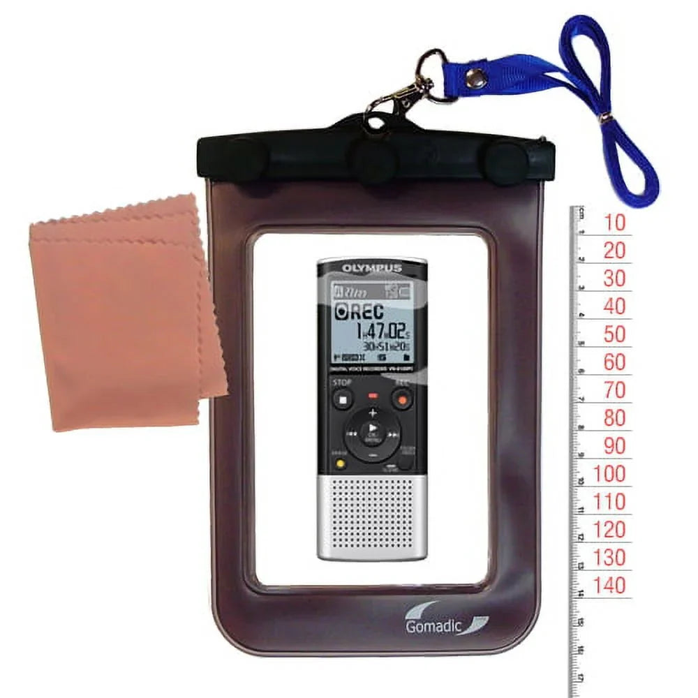 Gomadic Clean and Dry Waterproof Protective Case Suitablefor the Olympus VN-8000PC to use Underwater