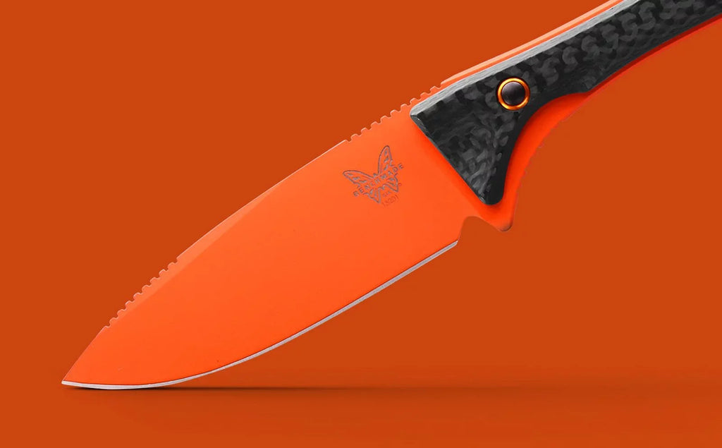 Benchmade Altitude 3.08" Fixed Blade Carbon Fiber Handle Orange Cerakote CPM-S90V 15201OR Knife