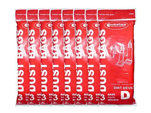 24 Royal Dirt Devil Type D Vacuum Bags, Featherlite, Lite Plus, Extra, Classic,