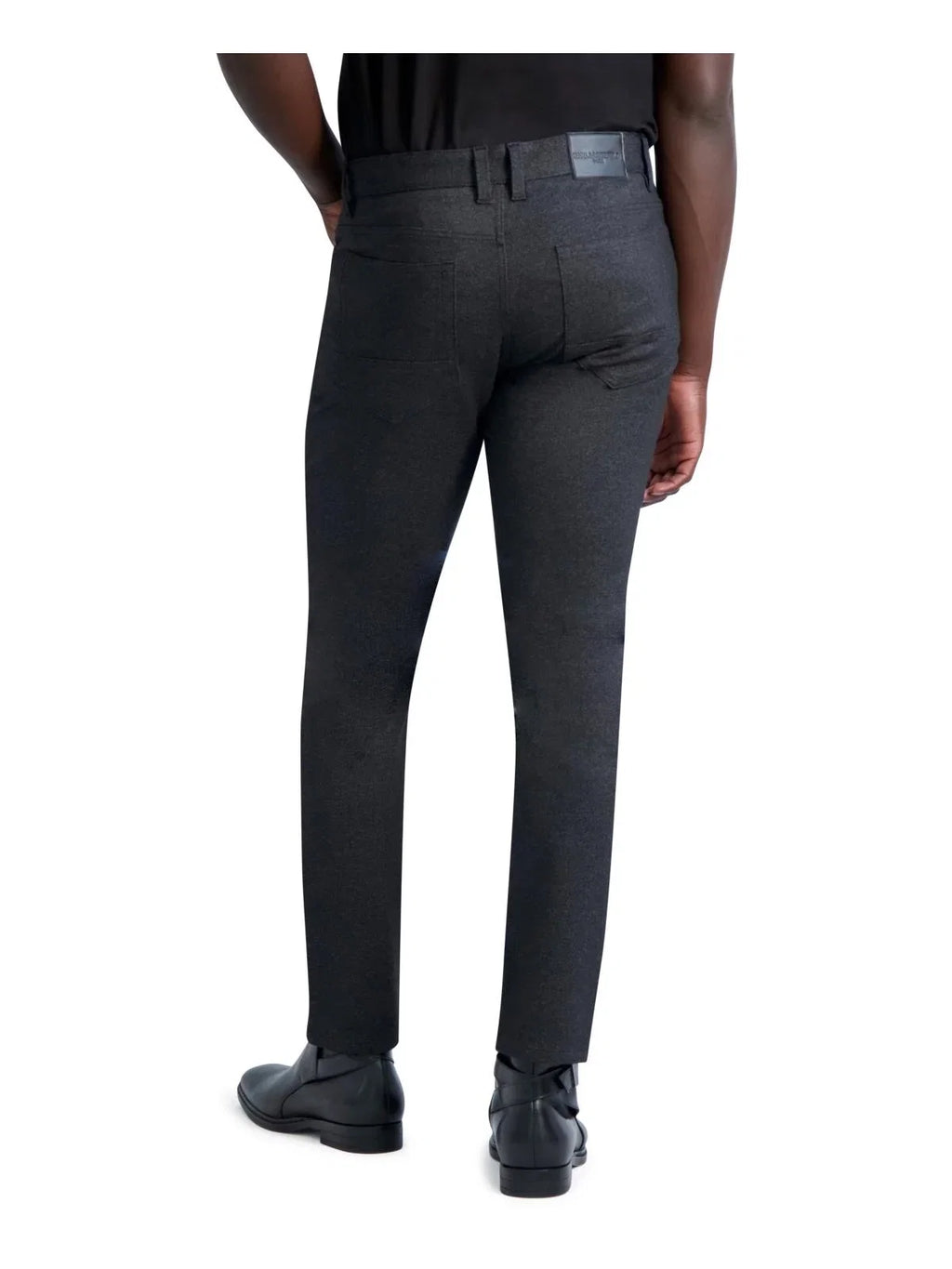 Karl Lagerfeld Paris People Mid-Rise Heathered Straight Leg Jeans