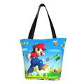 Super Mario Animated Gentlemen Tote Bag Large Capacity Shoulder Handbag For Travel Beach Shopping Business Work School