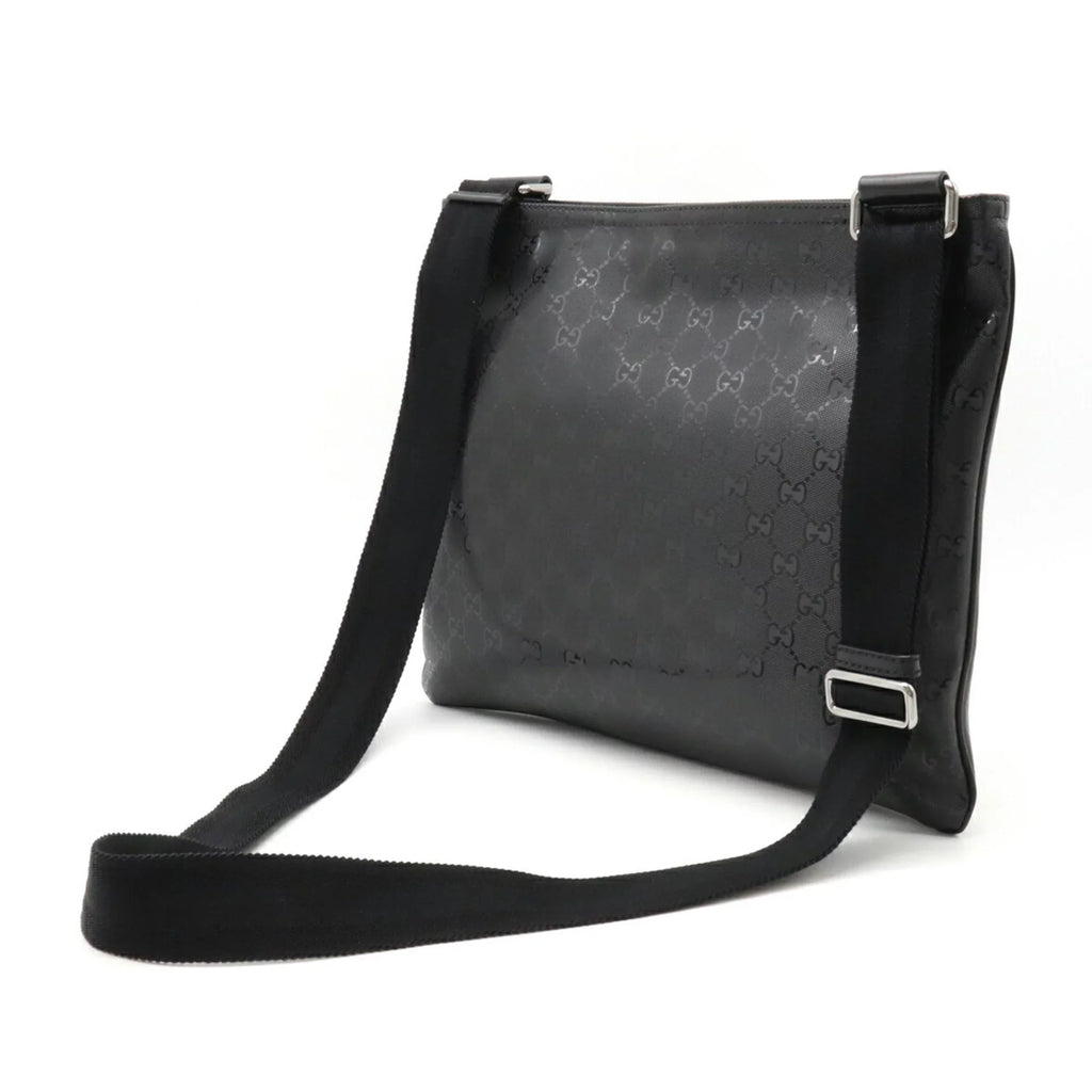 Pre-Owned GUCCI Gucci GG Imprime Crossbody Shoulder Bag PVC Leather Ebony 201446 (Good)