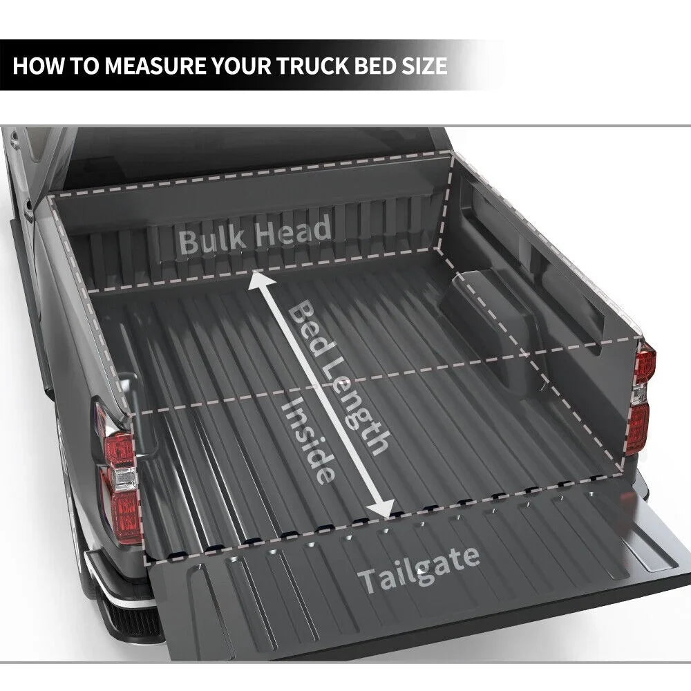 Ledkingdomus 5 ft Bed Soft 3-Fold Truck Bed Tonneau Cover Compatible with 2005-2023 Nissan Frontier NO fit Mexico