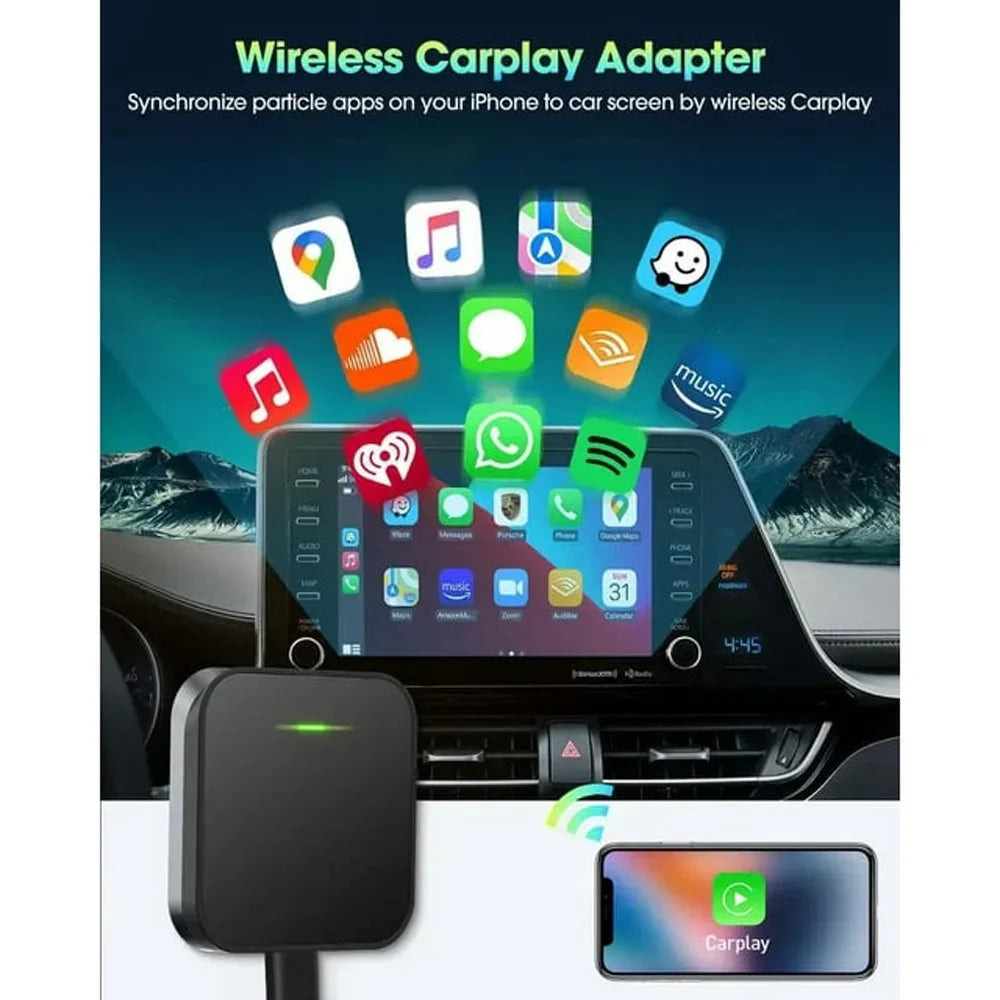 For iOS Car Auto Navigation Player Wireless Carplay Adapter Box Dongle, Dark