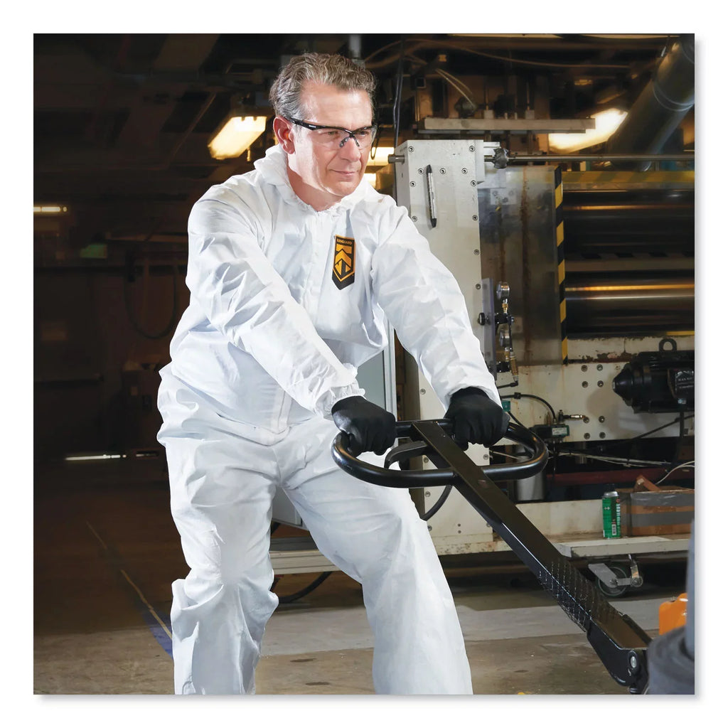 Kleenguard™ A20 Breathable Particle Protection Coveralls, Elastic Back, Hood, Medium, White, 24/carton
