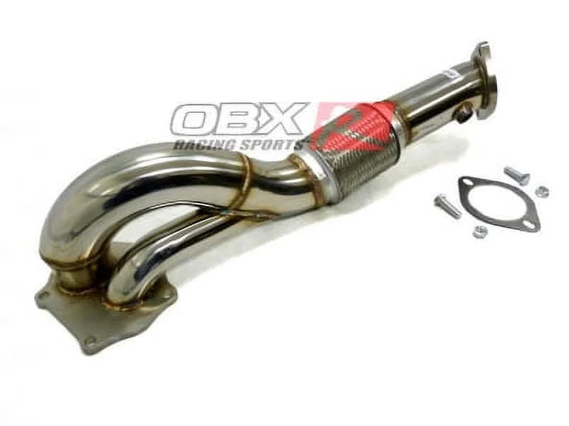 Stainless steel Straight Flow Conduit Fits For 2008 thru 2014 Mitsubishi EVO-X 2.0L 4B11 By Maximizer