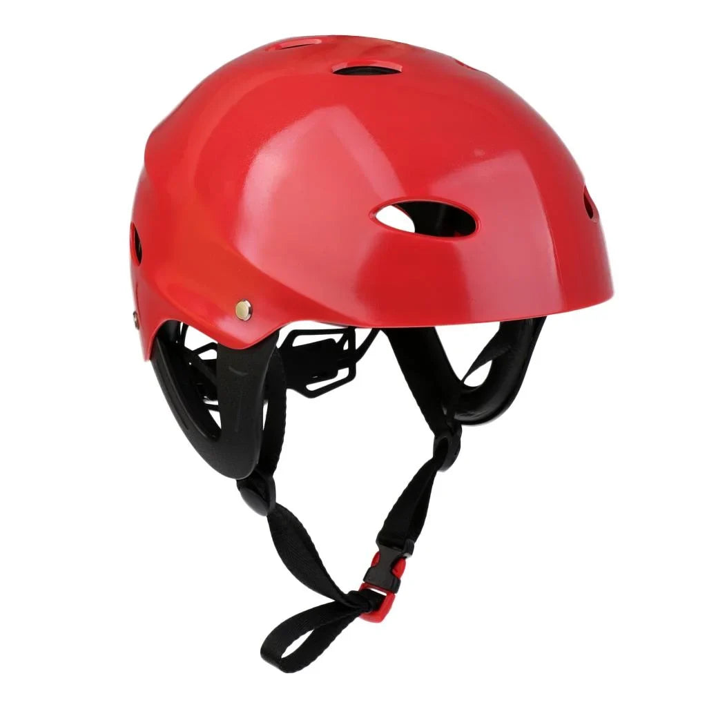 Helmet Head Impact Hard Cap for Wakeboard Kayak Canoe Surfing Water Sports Tow Sports - Red