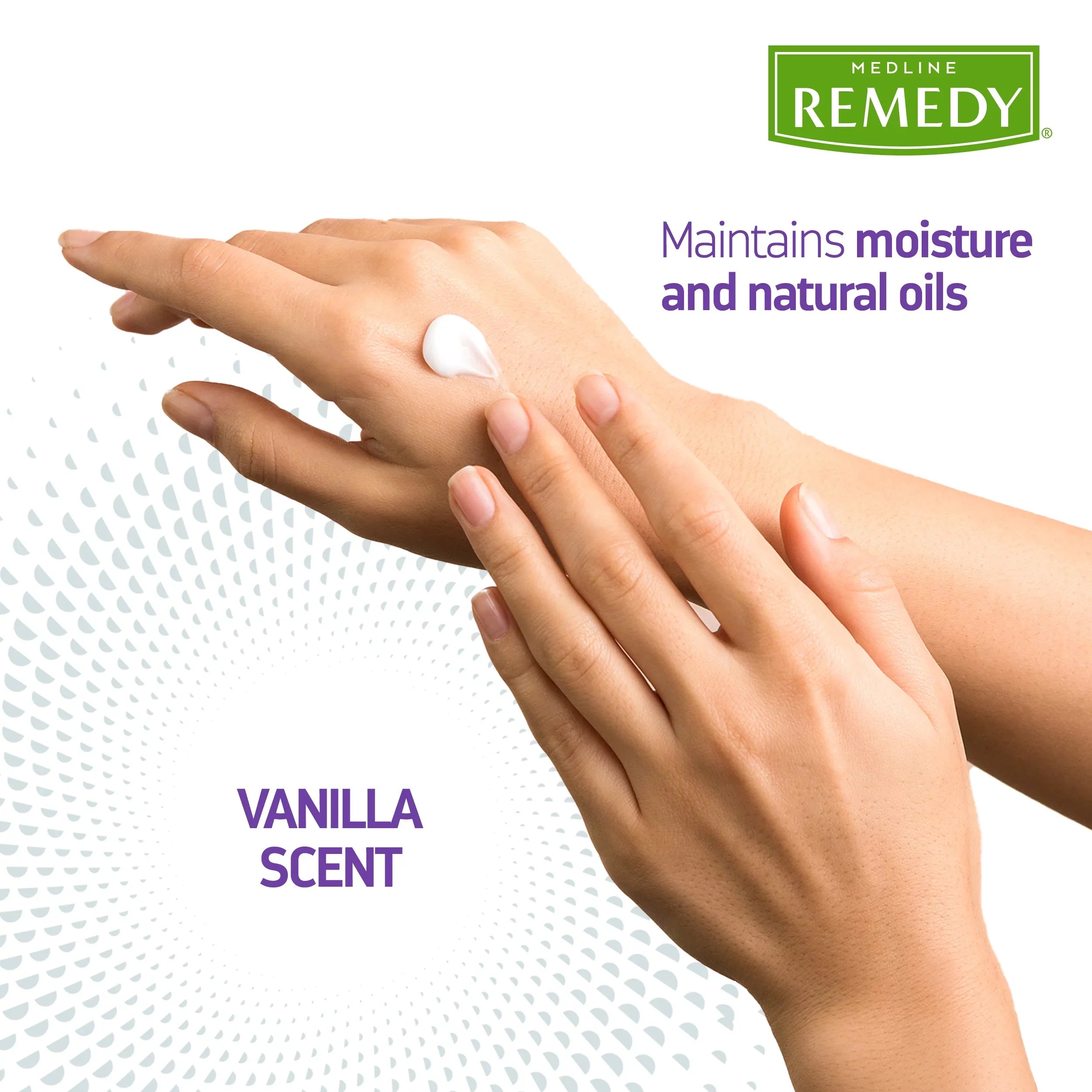 Medline Remedy Clinical Skin Cream, Vanilla Scent, 2 fl oz, 24 Count, Moisturizing Face and Body Cream