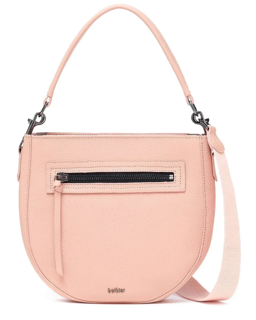 Botkier Beatrice Leather Saddle Bag, Pink