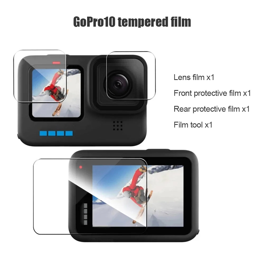 OWSOO Protective Case for Camera, Compatible, Waterproof Kit, Silicone Protectors, Tempered Glasses, Filters, Fog Plates
