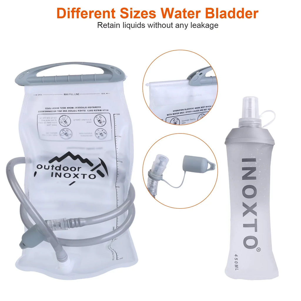 Runing Hydration Vest Backpack, iMounTEK Running Water Vest Hydration Pack with 2.4L Water Bladder Bag for Trail Running Marathon Race Hiking Cycling Grey
