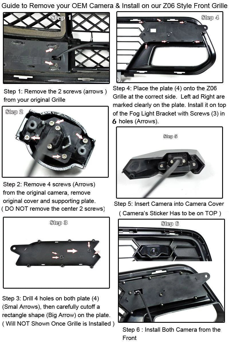Extreme Online Store Individuals for 2014-2019 Chevrolet Corvette C7 All Models | GM Factory Z06 Style Painted Carbon Flash Metallic Front Bumper Lower Grille Cover (with Front Camera Bracket)