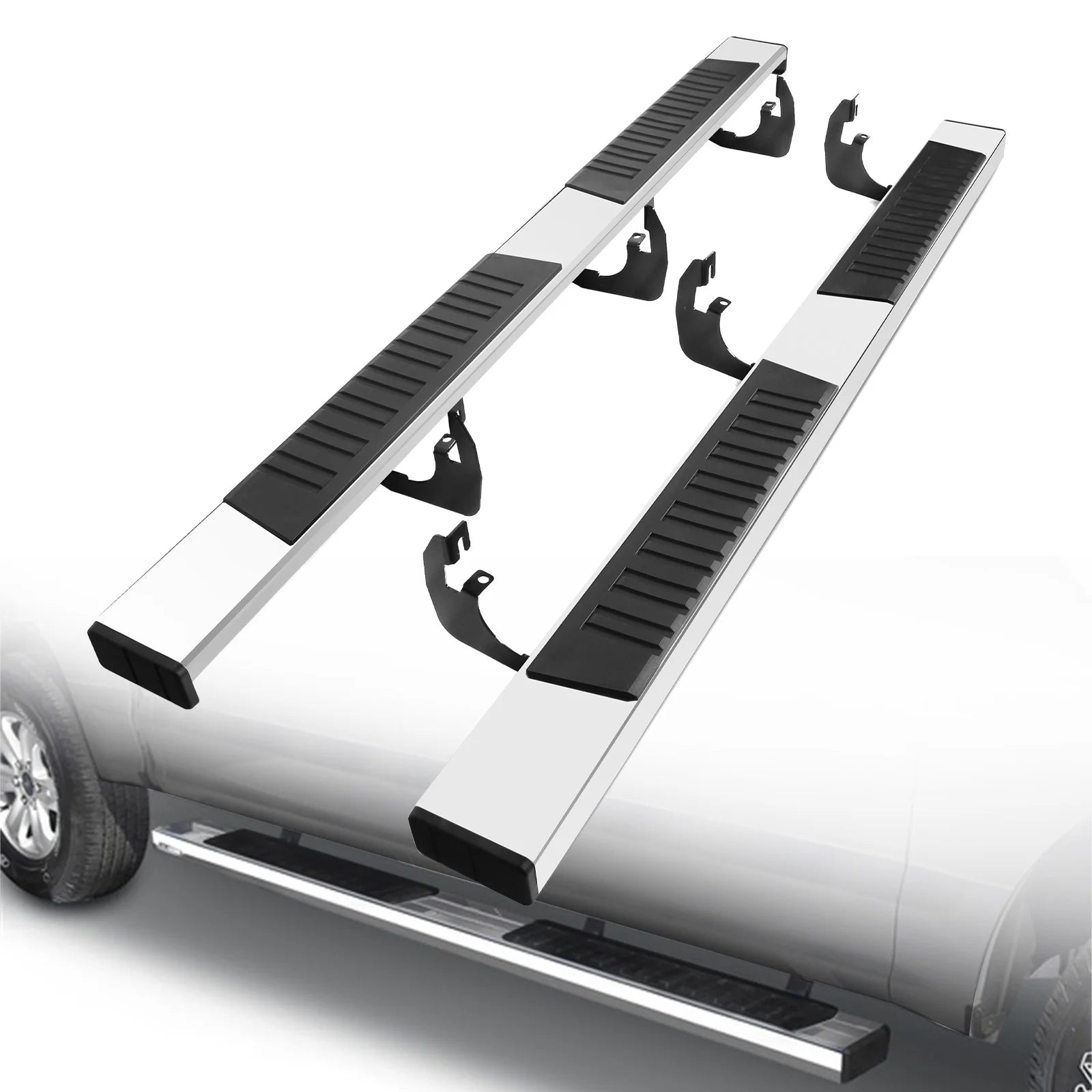 ONINE 6 Inch Chrome Running Boards Custom Fit 2019-2024 Dodge Ram 1500 New Body Crew Cab Aluminum Polished Side Step Nerf bar (Do Not Fit 2019-2023 Ram 1500 Classic)