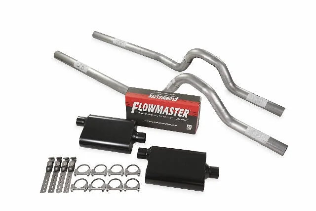 Dual Exhaust Kit 3" Flowmaster 40 Series Rear Exit Fits 73 to 79 Ford F-Series