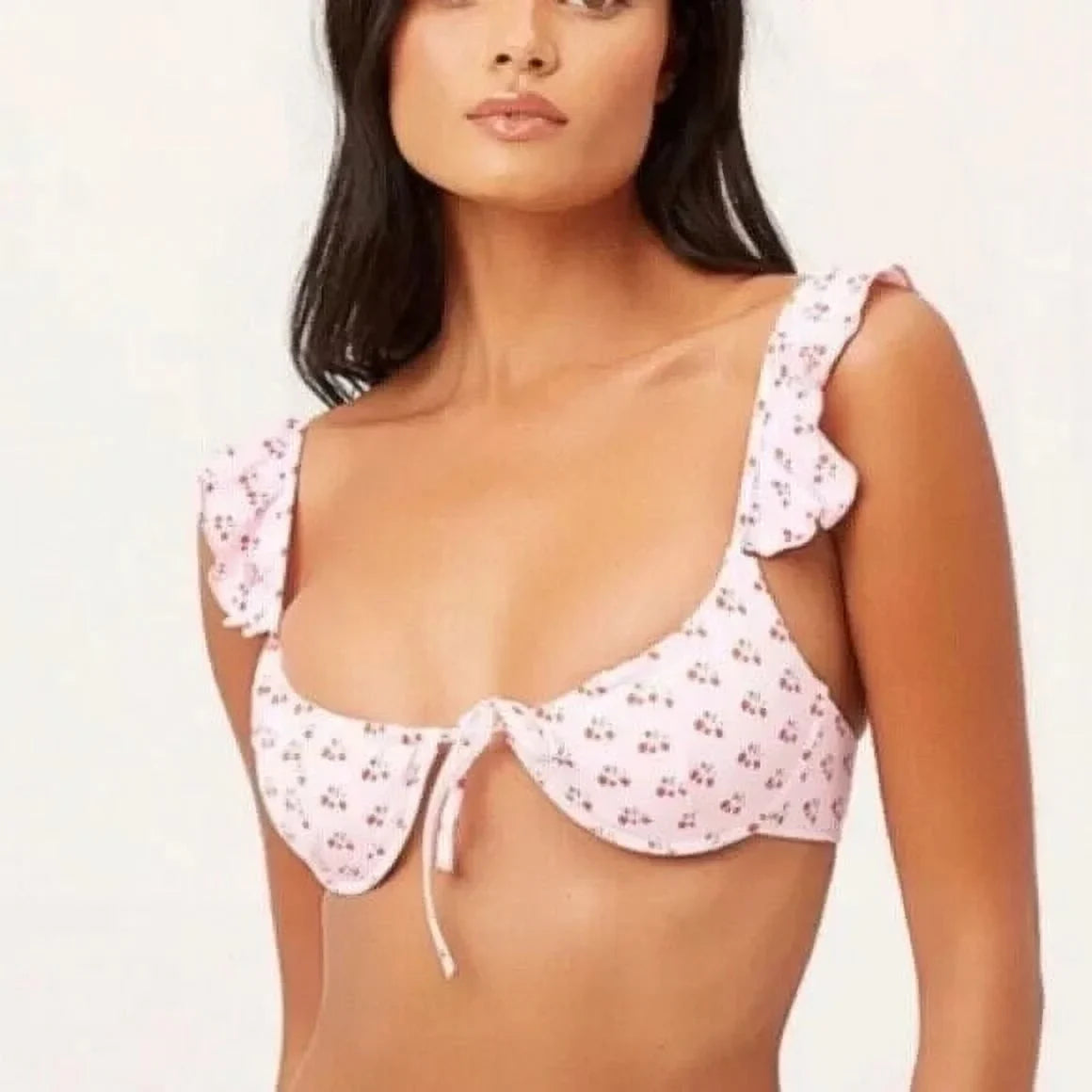 Medium Victoria's Secret FRANKIES BIKINIS Birdie Swim Top Baby Berry Cherry New