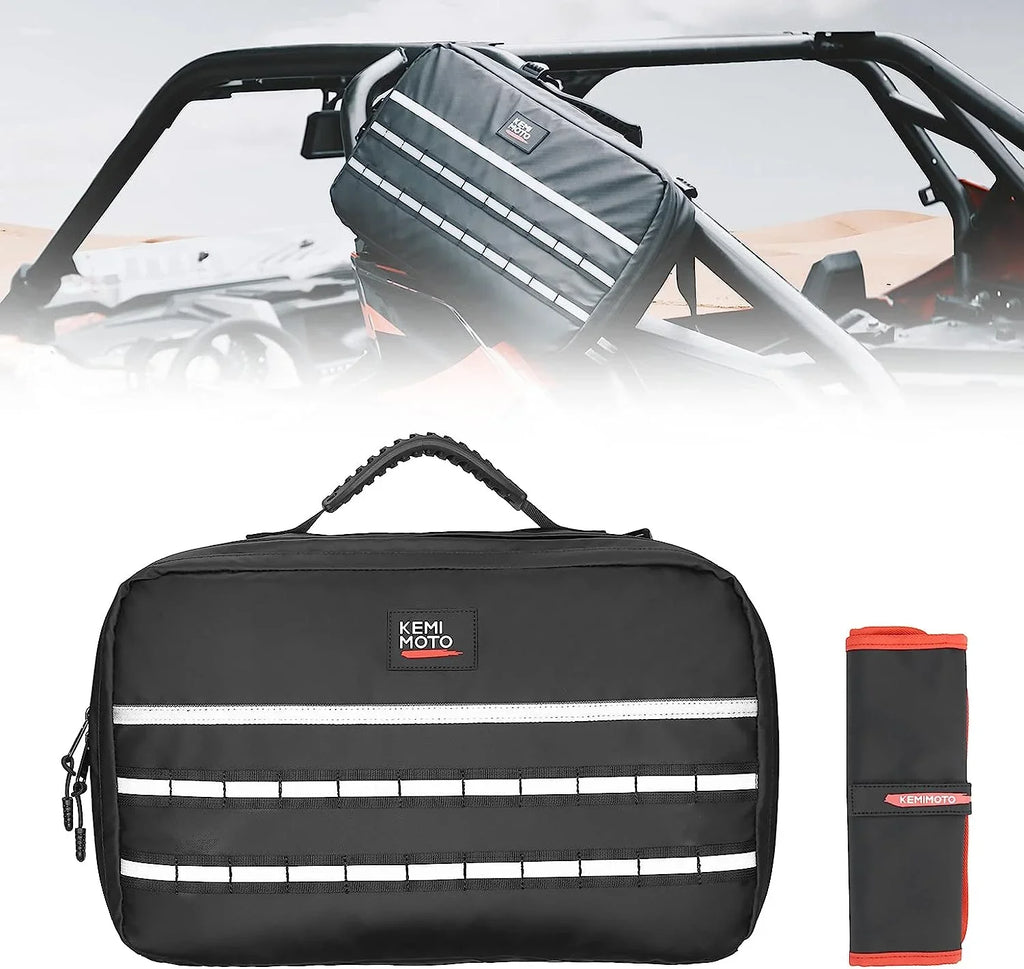 Kemimoto UTV Drive Belt Clutch CVT Storage Bag ATV Tool Organizer Tool Bag Compatible with Can Am X3 Outlander Polaris RZR Ranger