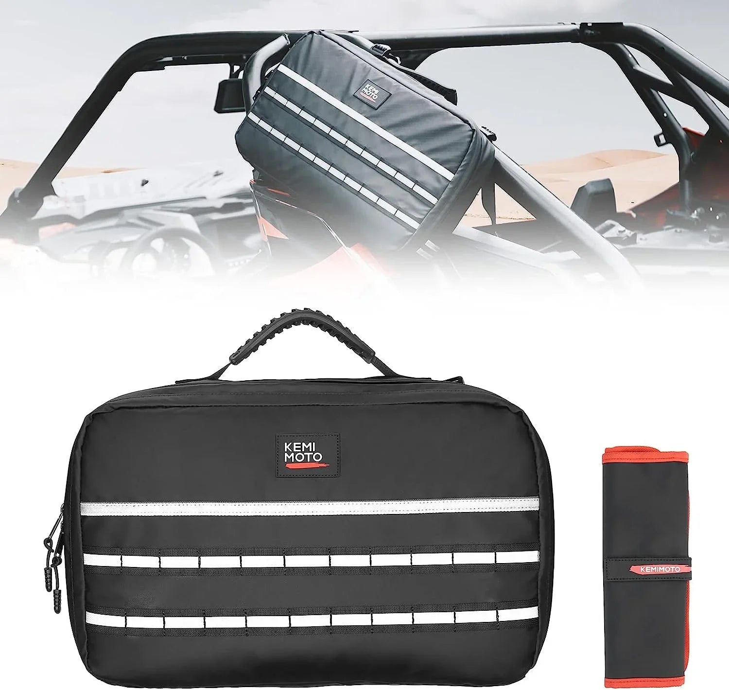 Kemimoto UTV Drive Belt Clutch CVT Storage Bag ATV Tool Organizer Tool Bag Compatible with Can Am X3 Outlander Polaris RZR Ranger
