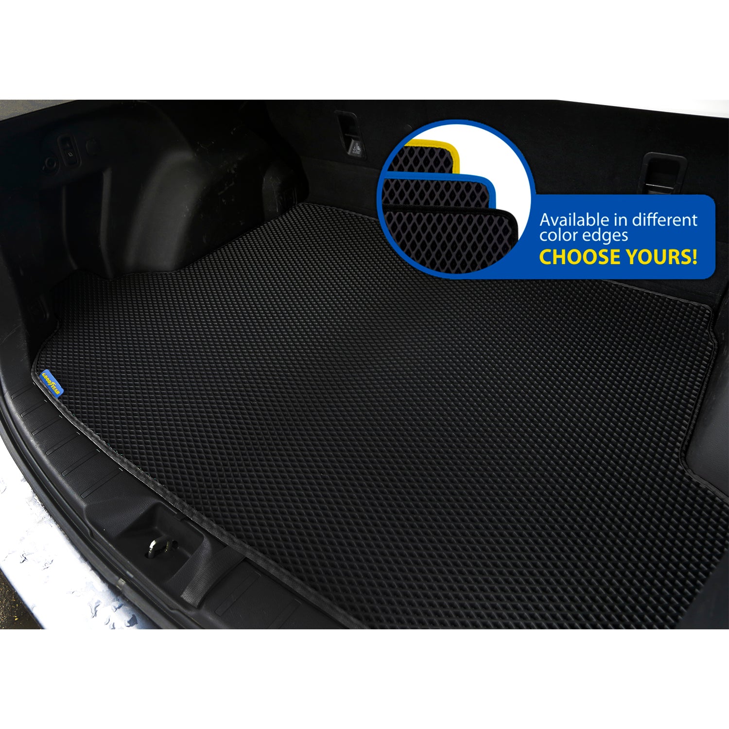 Goodyear Custom Fit Cargo Mat Liner for Subaru Forester 2014-2018 - Heavy Duty Trunk Liner, Diamond Shape, Luggage with Waterproof, Liquid & Dirt Trapping Technology - Anti-Slip Cargo Liner - GY004696