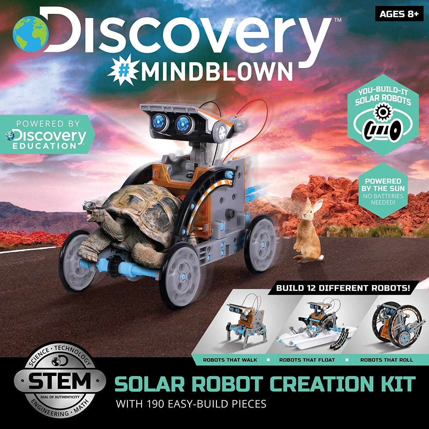 Discovery Kids Mindblown STEM 12-in-1 Solar Robot