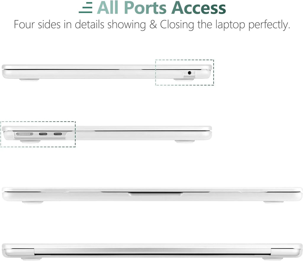DONGKE Compatible with M2 MacBook Air 13.6 inch Case 2022 2023 A2681, Hard Shell Case with Keyboard Cover &