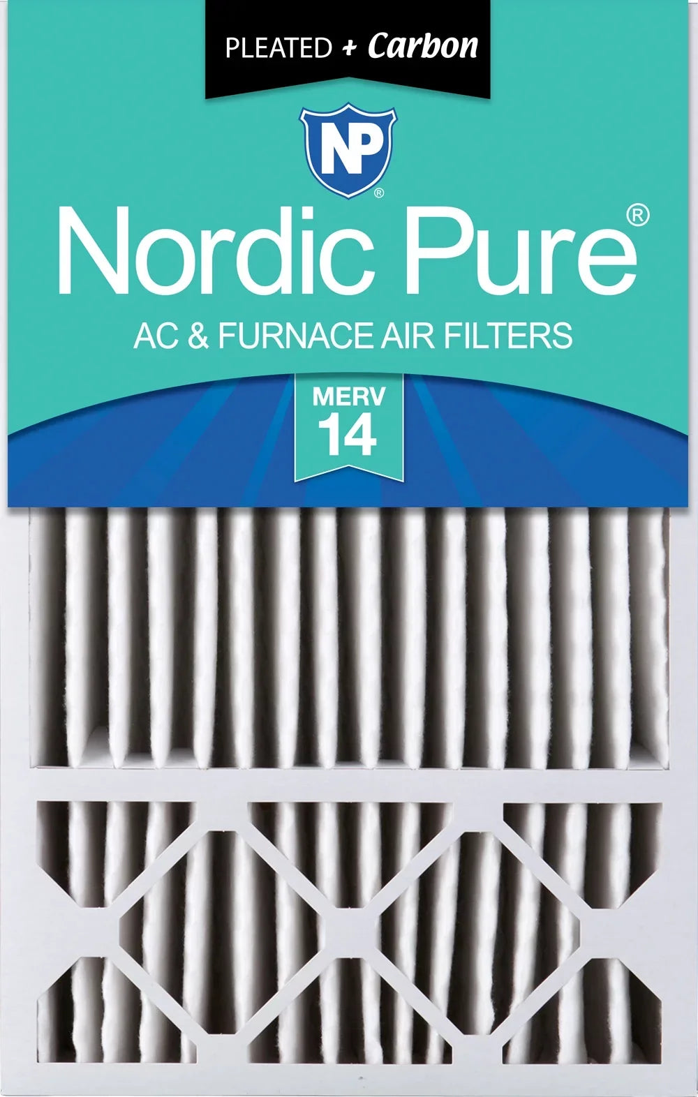 16x25x5 (4 3/8) Honeywell Gentlemen Air Filters MERV 14 Plus Carbon 1 Pack