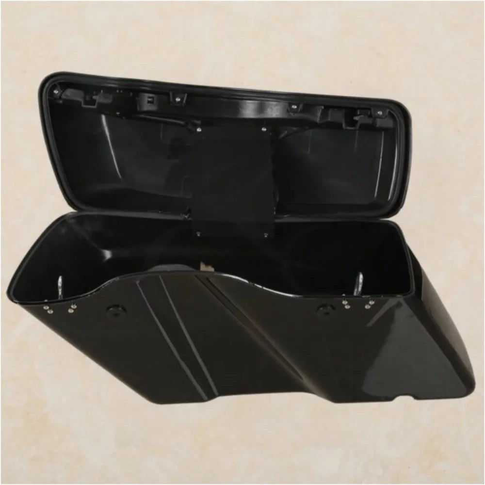 Vivid Ebony Hard Saddle Bags w/ Ebony Latch For 1994-2013 Harley-Davidson