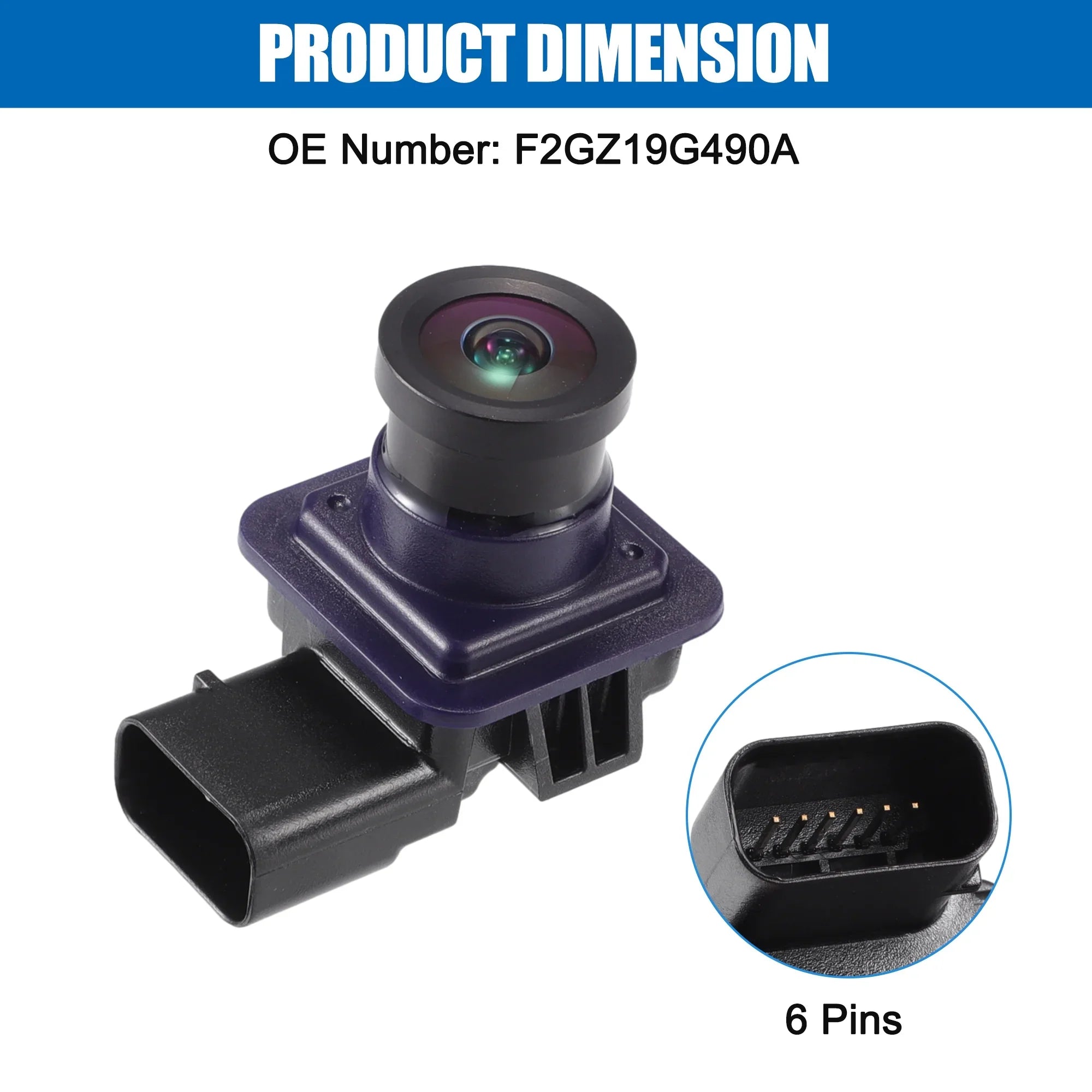 Unique Bargains Car Rear View Back Up Camera Wide Angle Park Assist Reverse Camera for Ford Edge 15-18 No.F2GZ19G490A