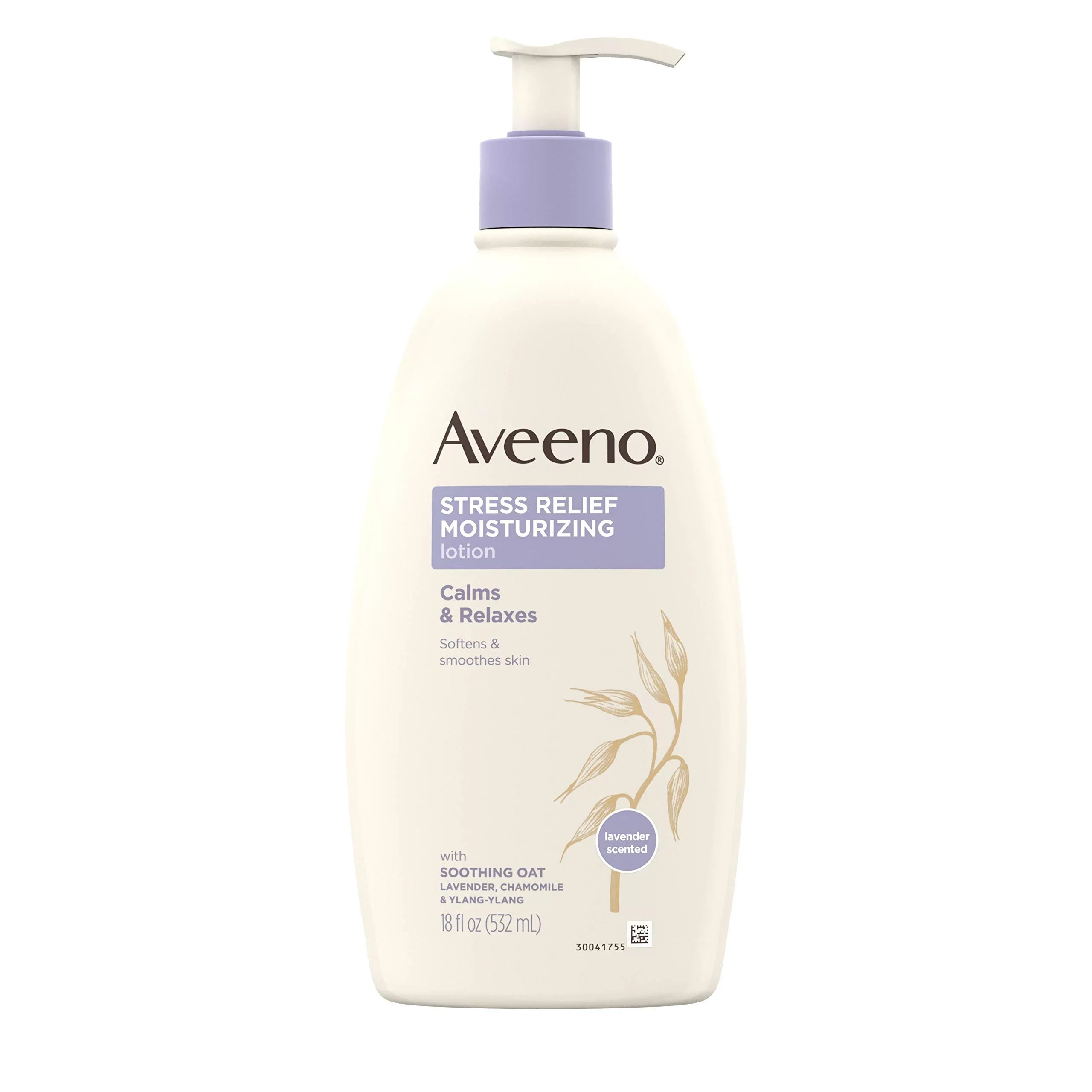 Aveeno Stress Relief Moisturizing Body Lotion With Edge Natural Oatmeal And Chamomile & Ylang-Ylang Essential Oils To Calm & Relax, 18 Fl. Oz