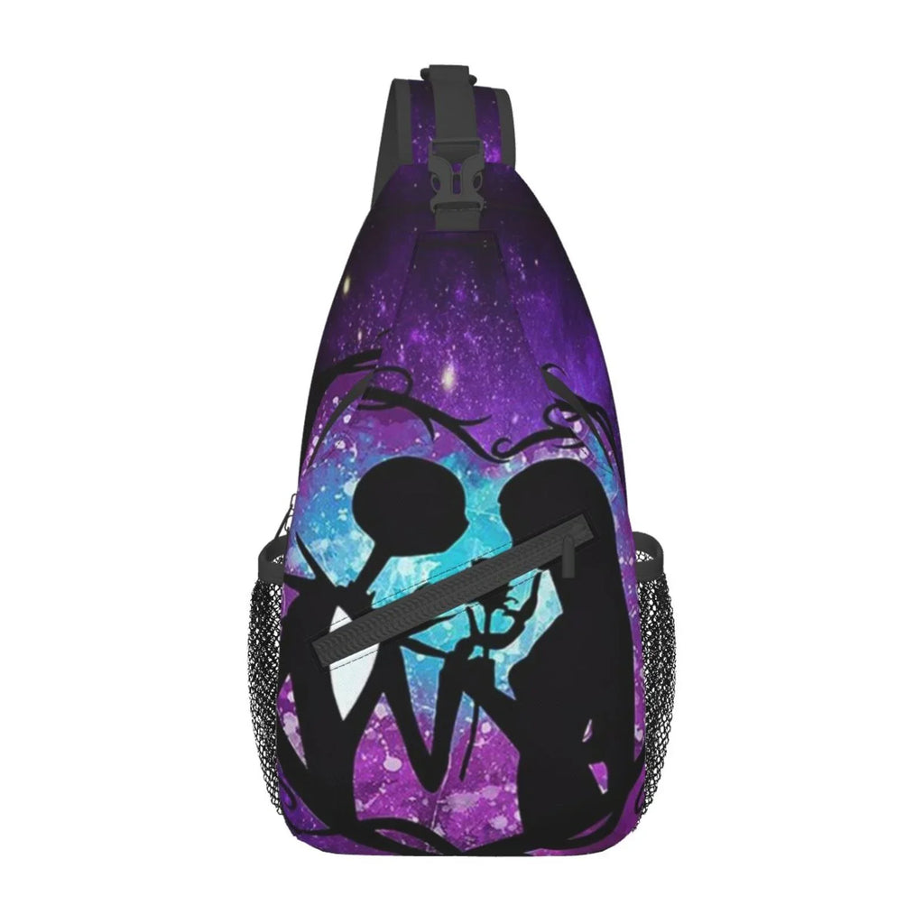 The Nightmare Before Christmas Chest Bags Crossbody Sling Backpack Unisex Travel Hiking Daypack Shoulder Bag Gifts For People People