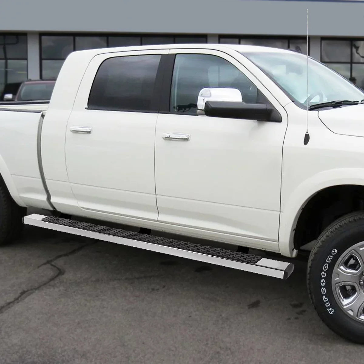 For 2009 to 2022 Dodge Ram Truck 1500 2500 3500 Crew Cab 4-Door 5'' Stainless Steel Side Step Nerf Bar Running Boards 15 16 17