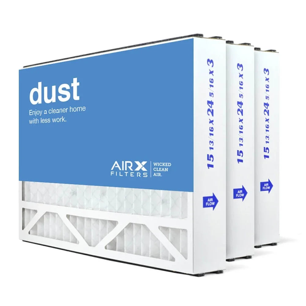 AIRx Filters 16x25x3 MERV 8 HVAC AC Furnace Air Filter Gentlemen for Air Bear Trion 255649-101, Dust 3-Pack, Made in the USA