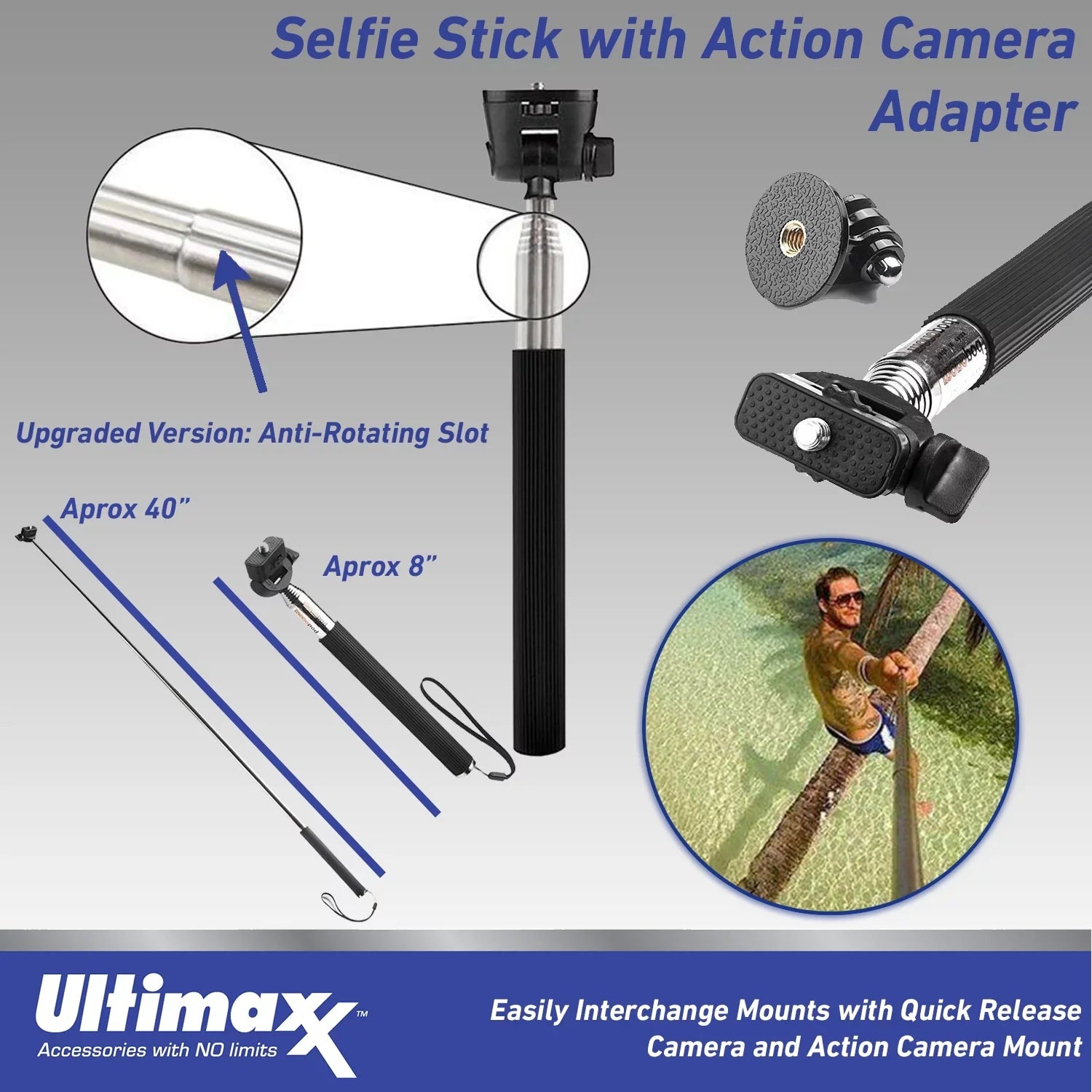 Ultimaxx Deluxe Insta360 ONE X3 Action Cam Bundle - Includes: 64GB Extreme Pro microSDXC, 2x Glass Screen Protector, Helmet Mount Kit, Selfie-Stick & Much More (32pc Bundle)