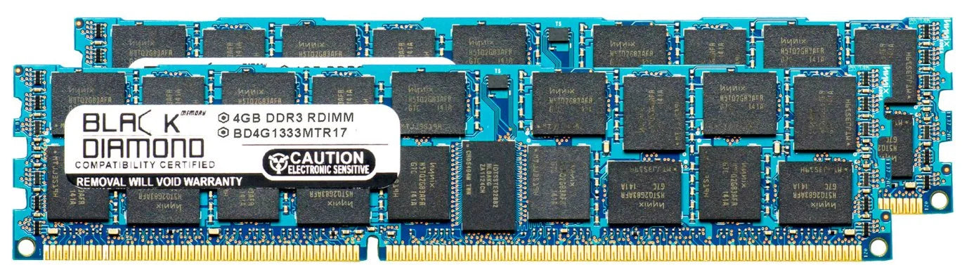 8GB 2X4GB Memory RAM for SuperMicro SuperServer 5000 5016I-NTF DDR3 RDIMM 240pin PC3-10600 1333MHz Dark Diamond Memory Module Upgrade