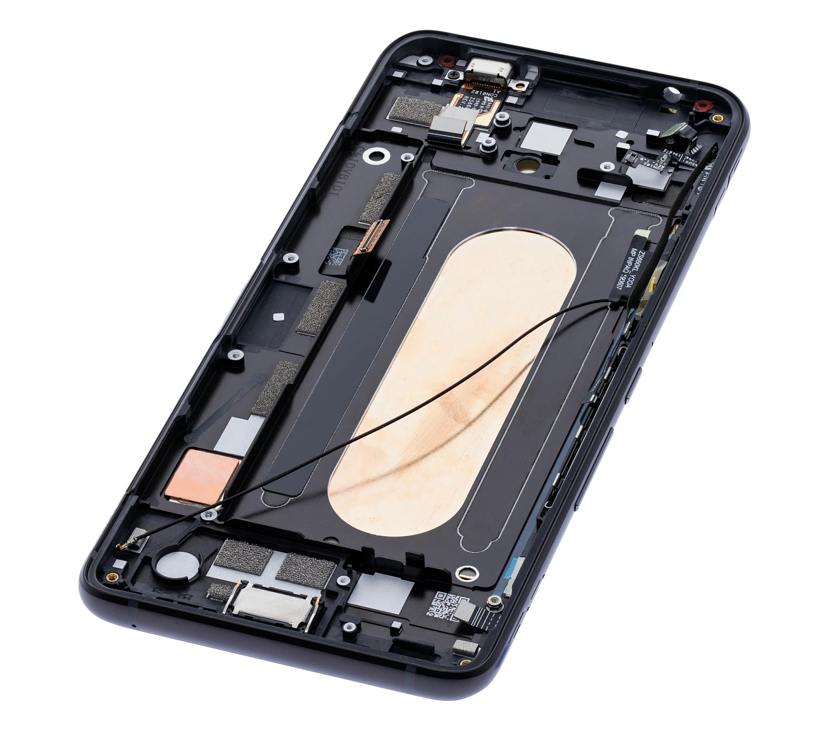 Gentlemen OLED Assembly With Frame Compatible For Asus ROG Phone 2 (ZS660KL) (Refurbished) (Matte Midnight