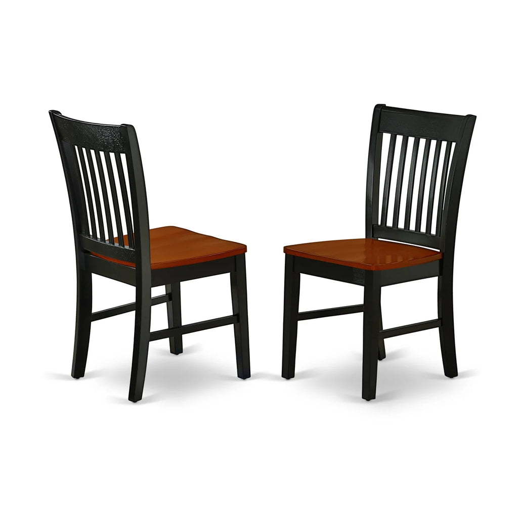 East West Furniture Antique 3-piece Traditional Wood Dining Set in Dark