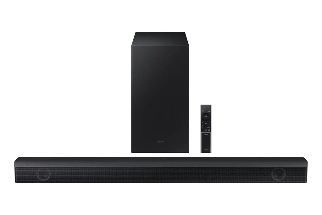 QN55S90CAFXZA 55" 4K OLED Smart TV with AI Upscaling with a HW-B550 2.1ch Soundbar and Subwoofer with Dolby Audio (2023)