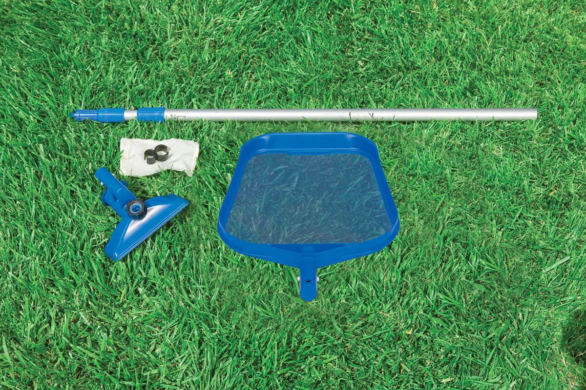 Intex 13' x 12" Easy Set Above Ground Pool Cover & Swimming Pool Maintenance Kit