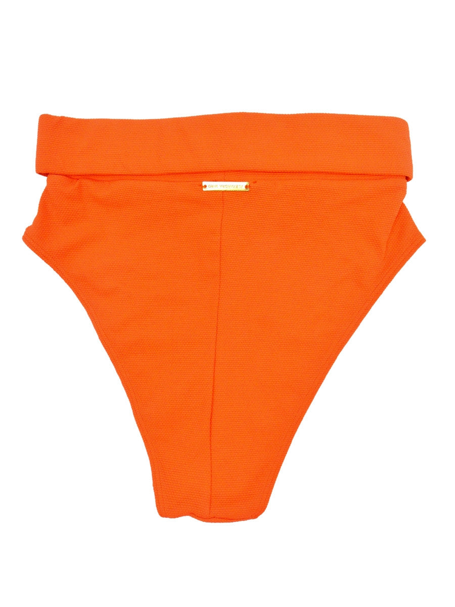 Alexandra Miro Individuals Ursula High Waist Bikini Bottom (S, Orange)