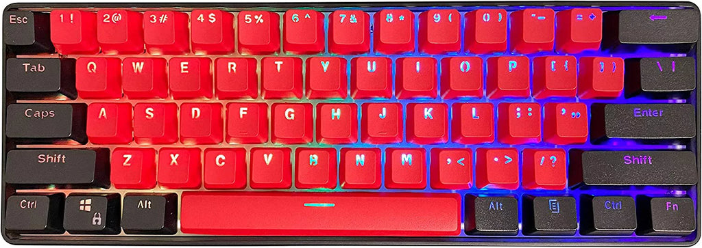 Kraken Pro 60 - BRED Edition 60% Mechanical Keyboard RGB Gaming Keyboard (Silver Speed Switches)