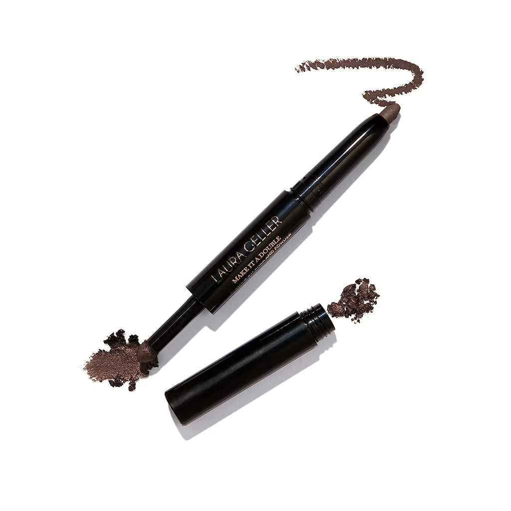 LAURA GELLER NEW YORK Make It A Double Edge Eyeshadow - Absinthe - Cream Eyeshadow Stick + Matching Powder Eyeshadow - Crease-Proof and Smudge-Proof