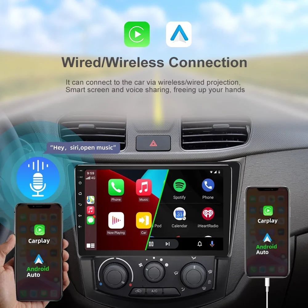 For Isuzu D-Max Dmax 2019+ with Carplay Android Auto 9'' Car Stereo Radio Android 12 WIFI GPS FM Bluetooth,with HD Rearview Camera