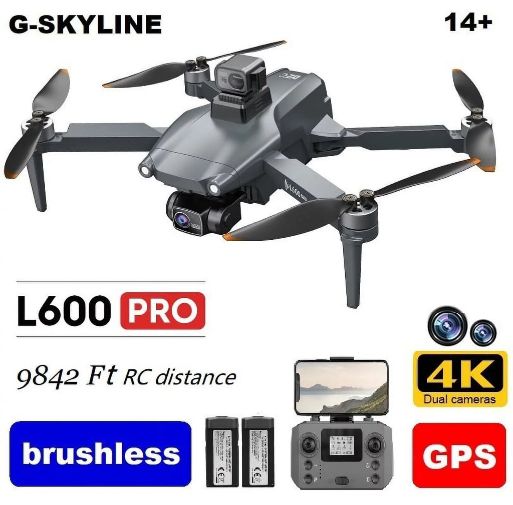 G-SKYLINE L600 PRO Full 4K Dural Camera GPS FPV 5G Drone Brushless Power 3Km RC distance