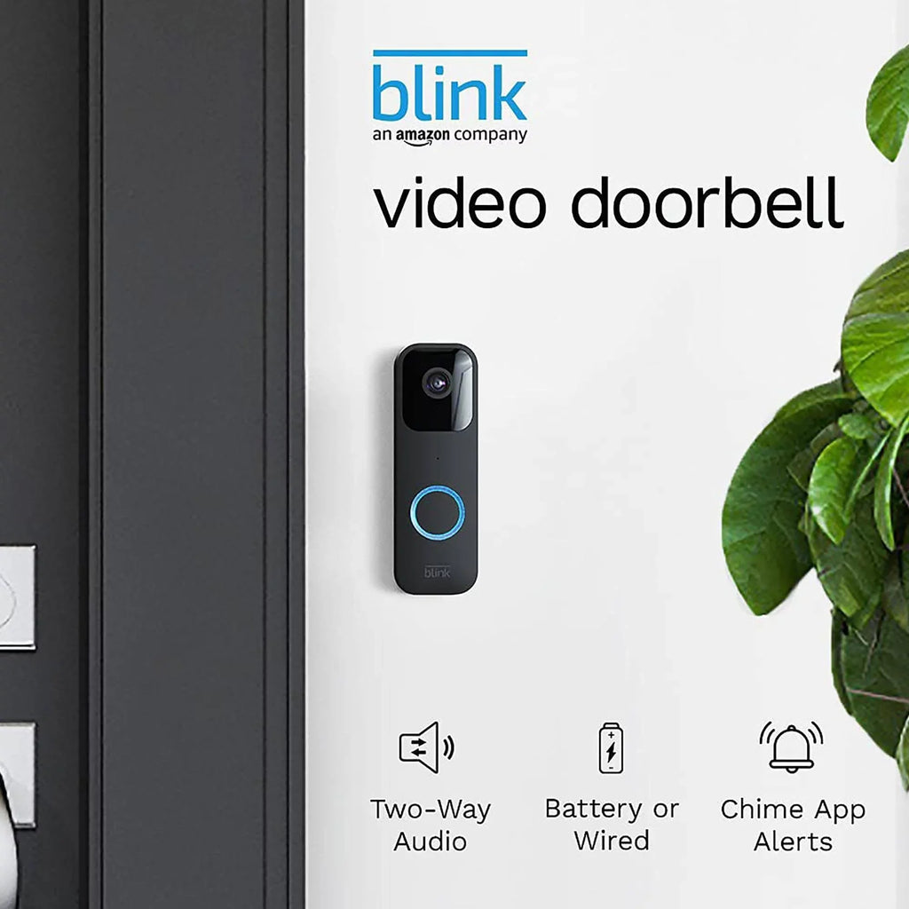 Blink_Outdoor Whole Home Bundle, 1 Floodlight Mount, 3 Outdoor & 1 Indoor Cameras, Video Doorbell + VIECAM 32GB USB Drive & Cleaning Cloth