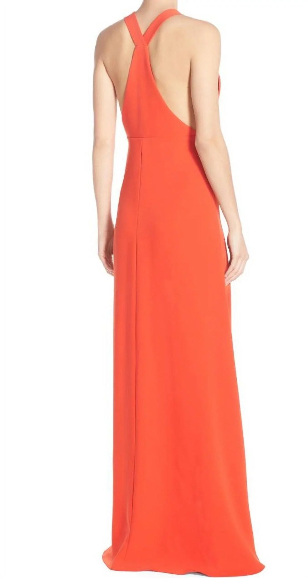 Jill Jill Stuart NEW Orange People Size 8 Straight-Neck Gown Dress