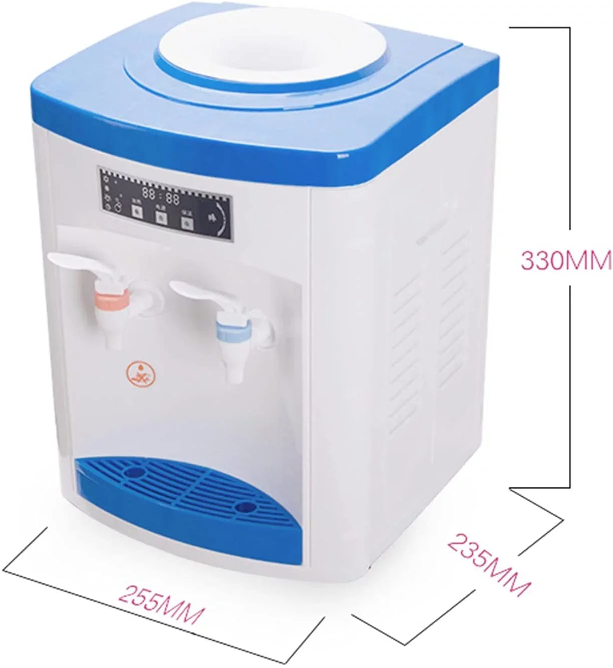 Miumaeov Electric Hot and Cold Water Table Water Drinking Machine Water Dispenser Stainless Steel Low Noise White
