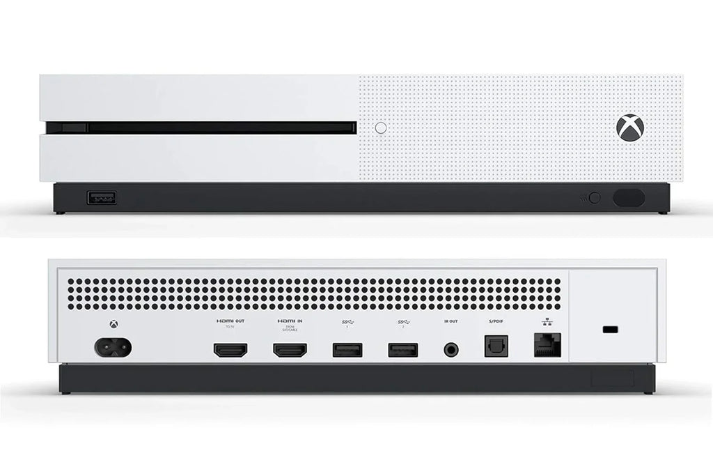 Microsoft Xbox One X 1TB, 4K Ultra HD White Console Only with HDMI Cable BOLT AXTION Bundle Used