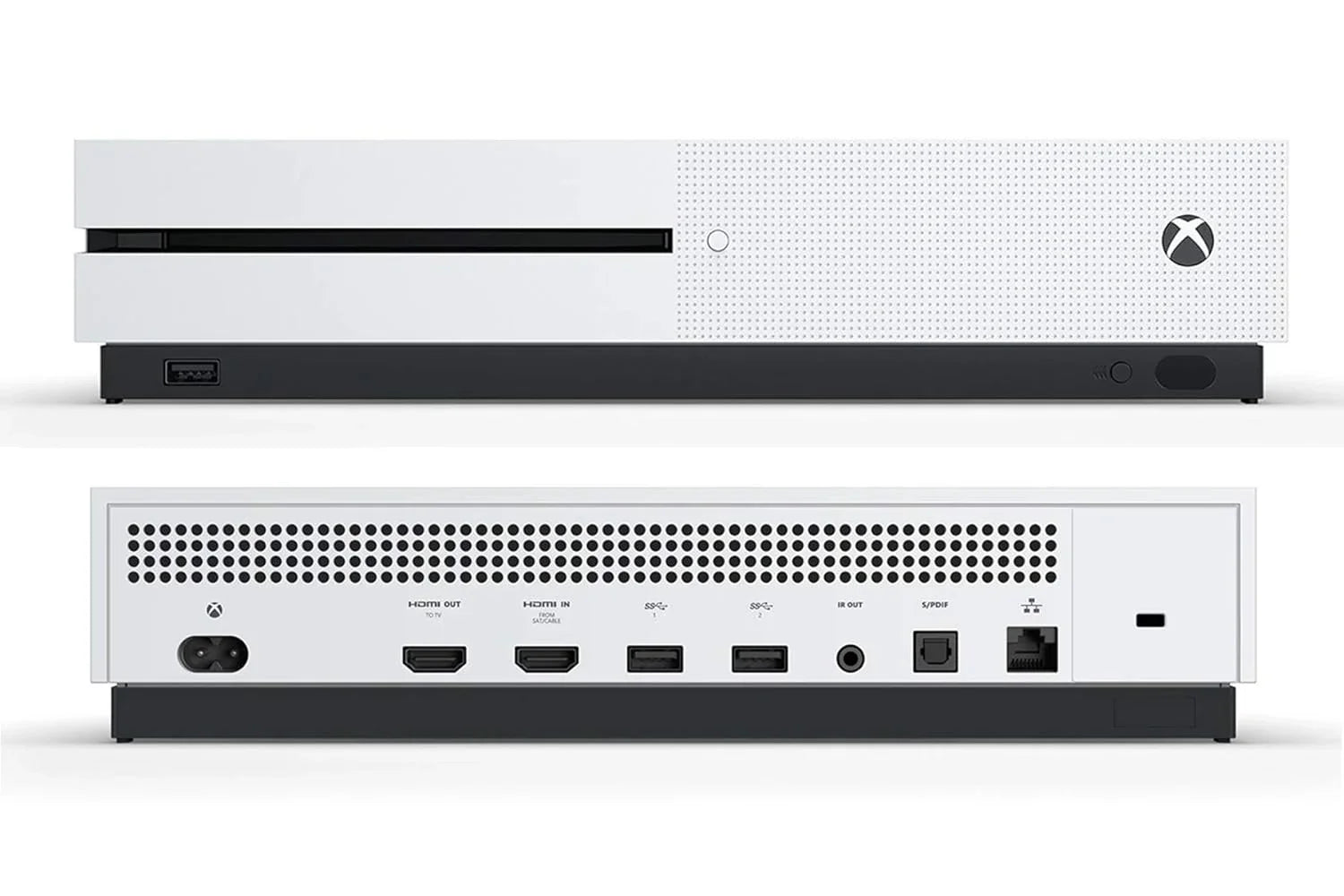 Microsoft Xbox One X 1TB, 4K Ultra HD White Console Only with HDMI Cable BOLT AXTION Bundle Used