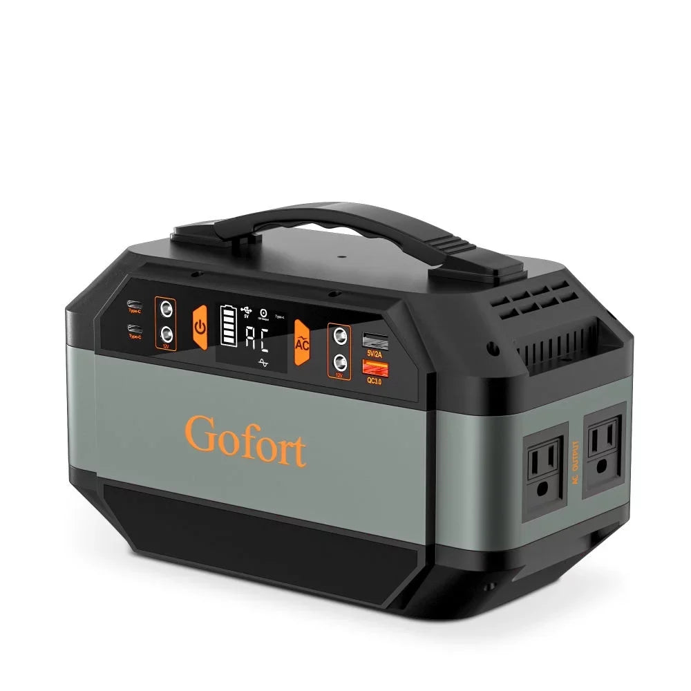 330W Portable Power Station, 299Wh Solar Generator Backup Power Supply with 2X 110V AC Outlets, 4X 12V DC Outlets and 4X USB Outlets for Outdoor Camping, RV Travel, CPAP, Home Emergency Power
