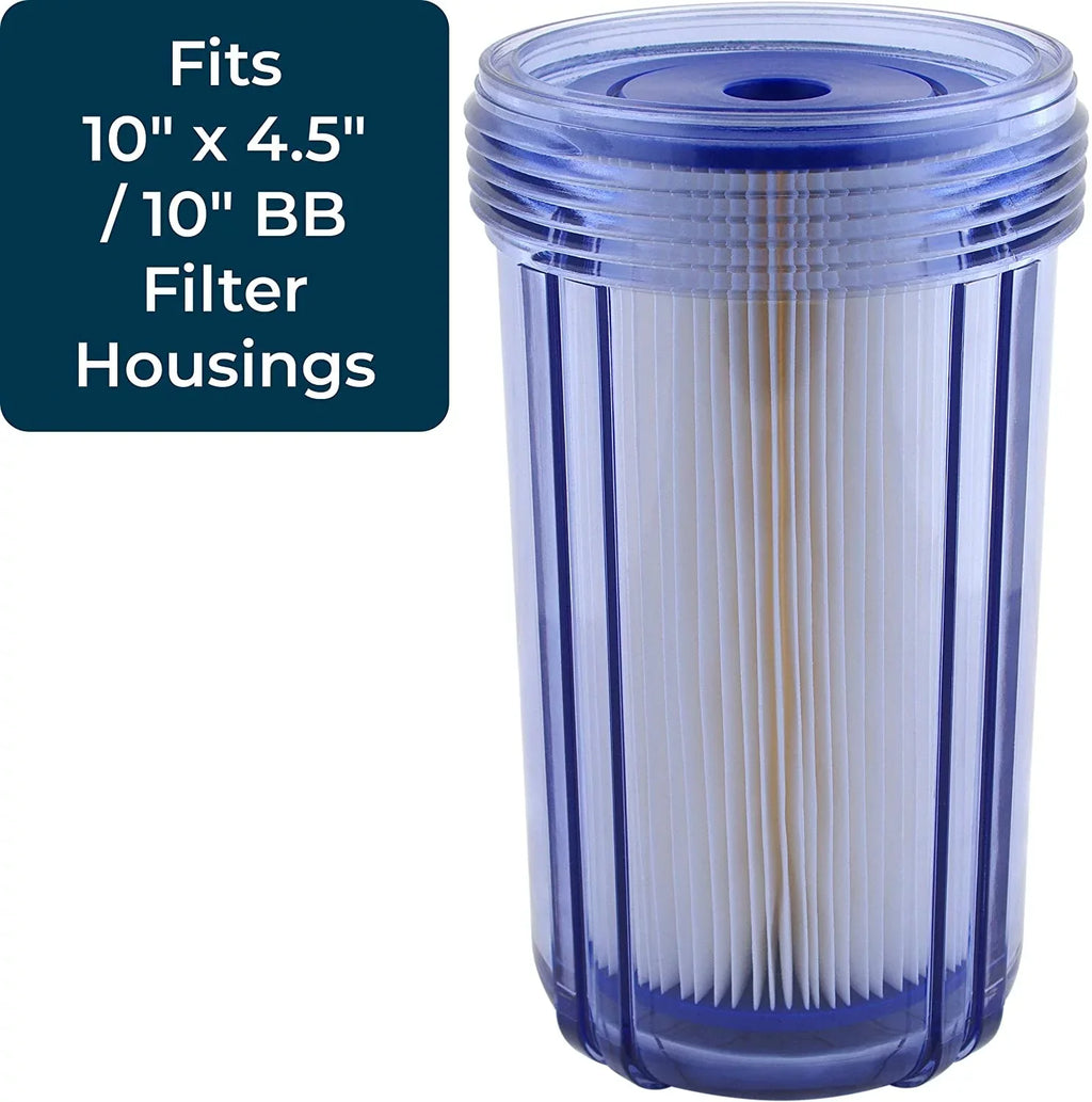 SpiroPure SP-EC20-BB 10x4.5 20 Micron Pleated Cellulose People Water Filter Cartridge ECP20-BB 255491-43 (Case of 8)